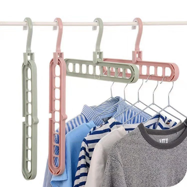 9 in 1 Plastic Closet Space Saving Folding Home Storage Racks Travel Magic Creative Clothes Hanger