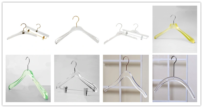 Custom Acrylic Clothes Rack Garment Coat Hanger with Hook