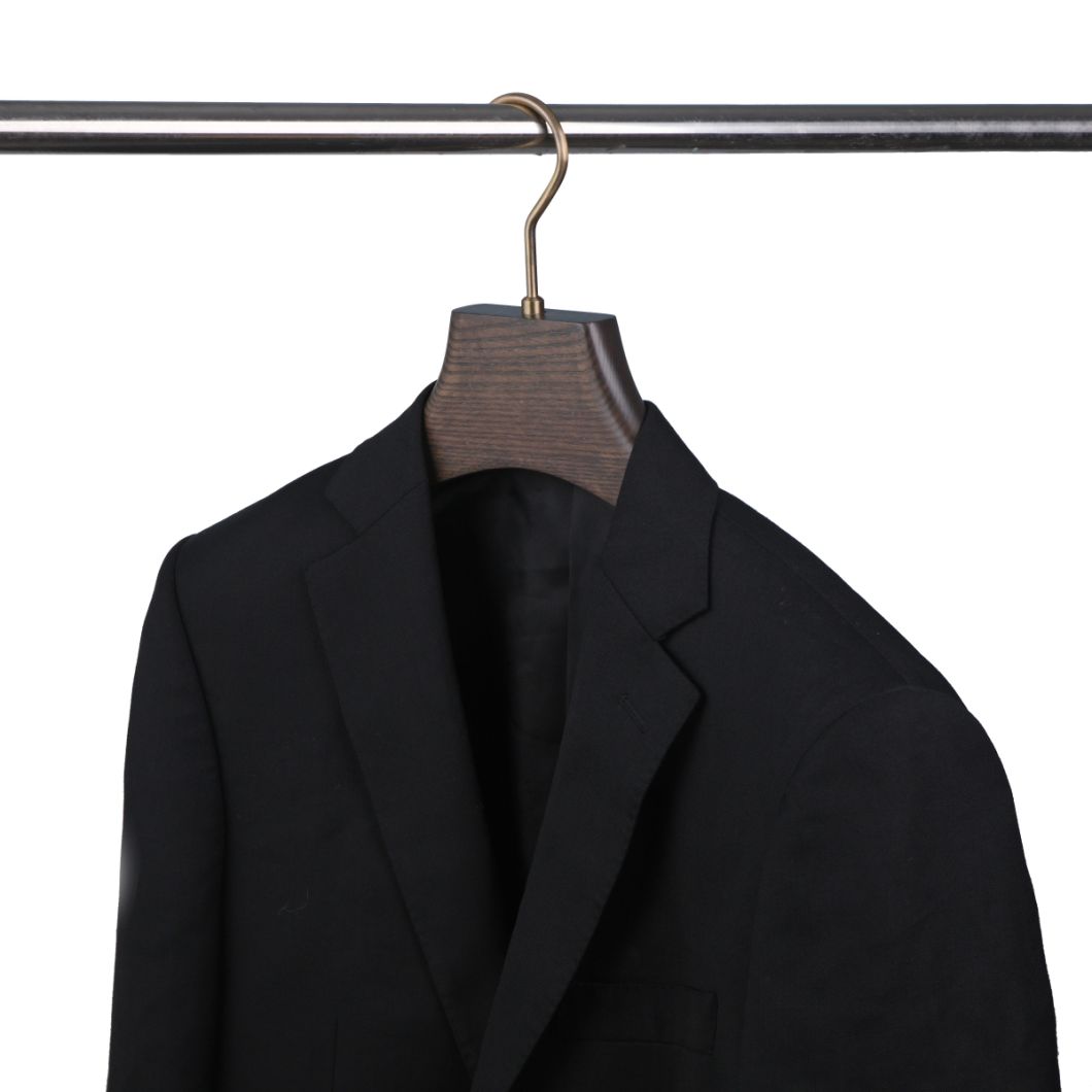 Deluxe Custom Ash Wood Retro Clothes Coat Hangers Luxury for Man Suit