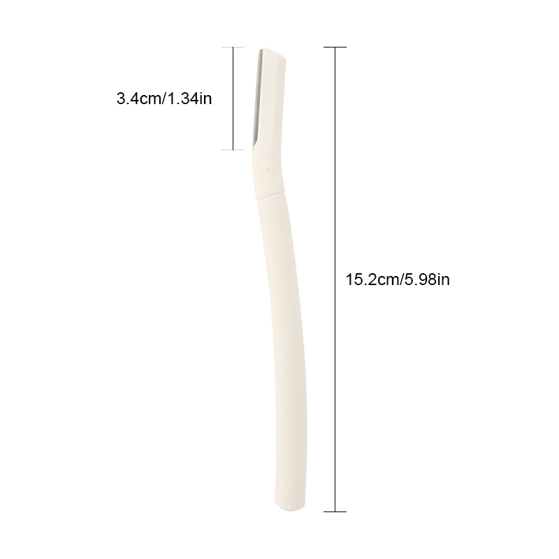 D115 Biodegradable Wheat Straw Dermaplaning Tool Facial Hair Razor with Netted Blade Eco-Friendly Eyebrow Trimmer
