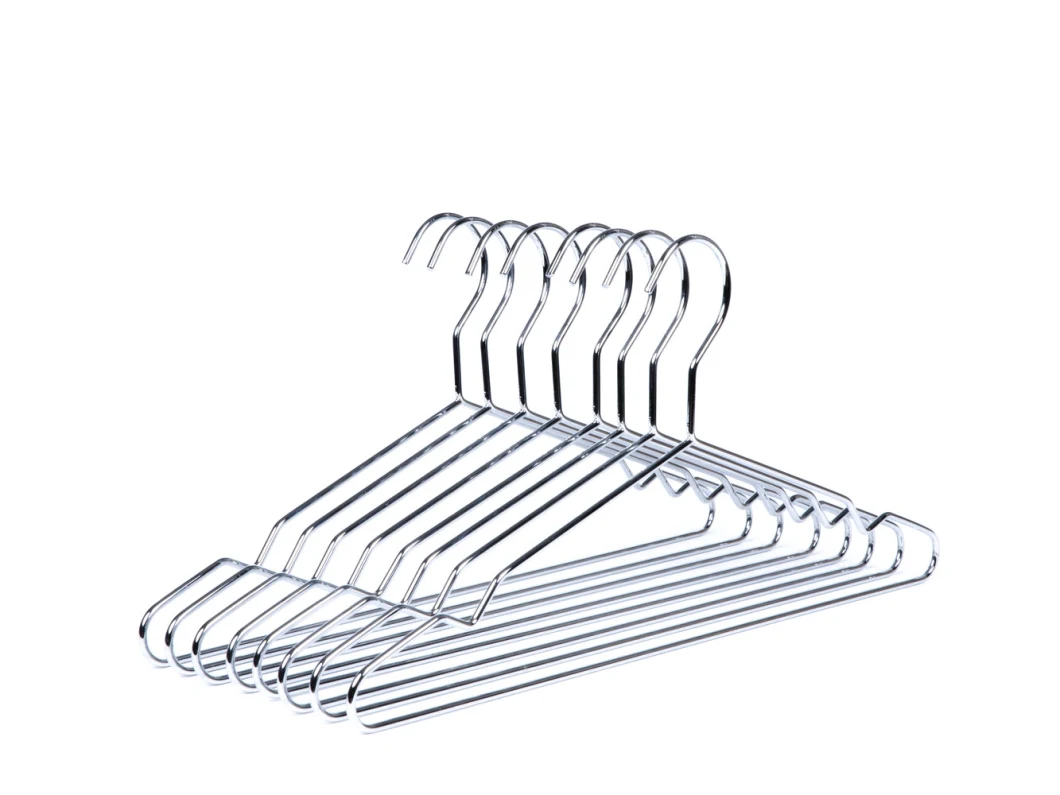 Heavy Duty Metal Top Shirt Jacket Suit Hangers Polished Chrome Hangers