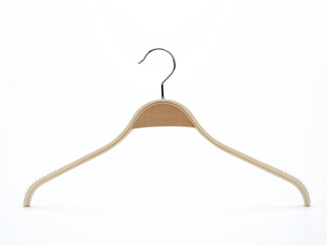 Fashion Non-Slip Design Laminated Wooden Hangers for Shirt Dress