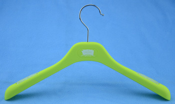 Green Rubber Coating Female Wedding Dress Hanger with Customized Logo