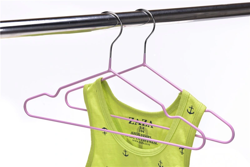 Winsun Wholesale Baby Hanger PVC-Coating Laundry Hanger Clothes Metal Hanger