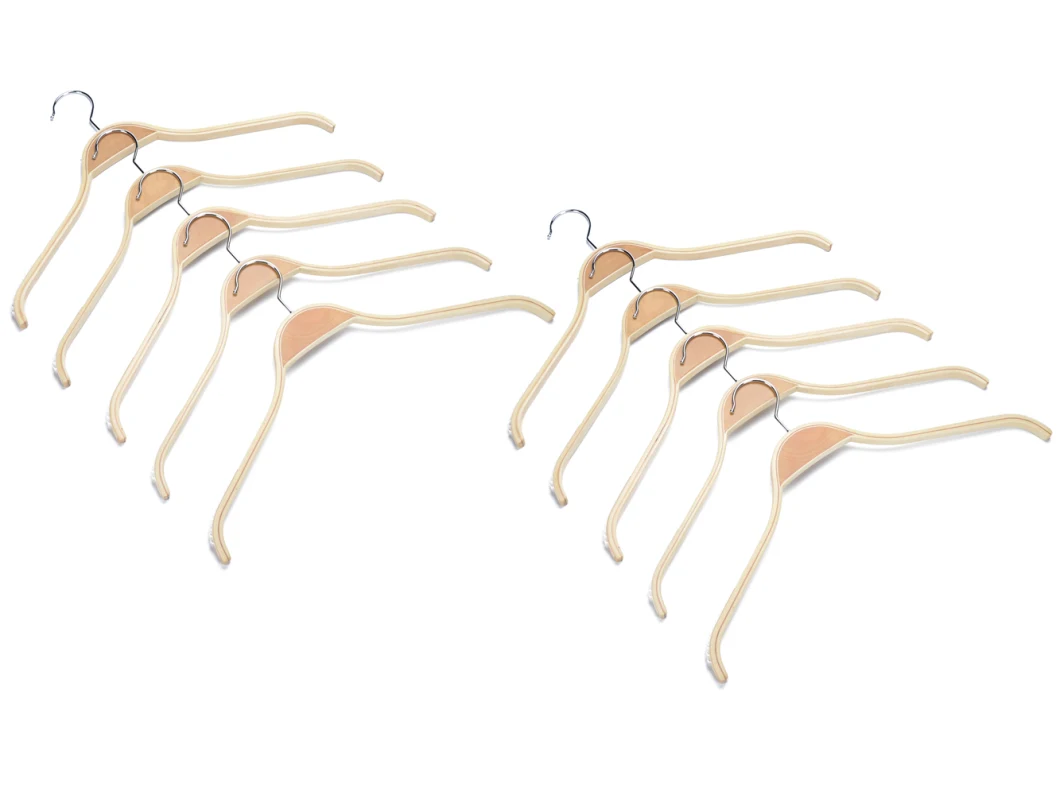 Fashion Non-Slip Design Laminated Wooden Hangers for Shirt Dress