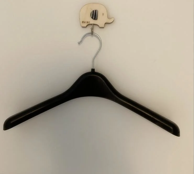 Hot Related Plastic Jacket Hanger, Black Wide Shoulder Plastic Suit Hanger
