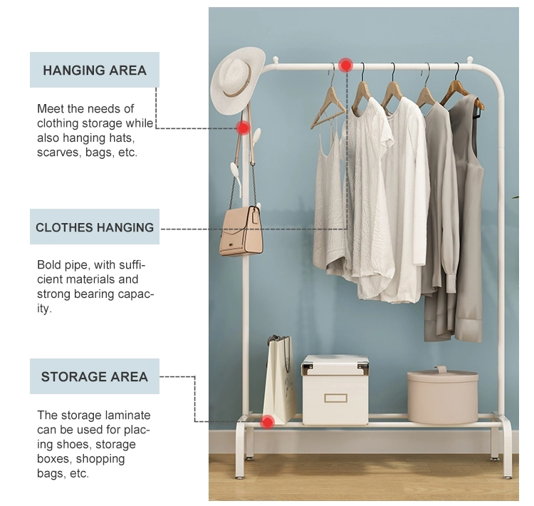 Multi Function Balcony Standing Laundry Clothes Hanger Drying Rack