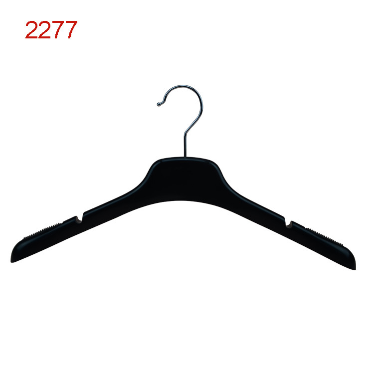 Wholesale Black Men Plastic Hangers with Custom Hook