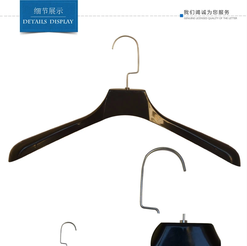 Men's Plastic Black Custom Hanger Rack for Suit and Coat Hanger