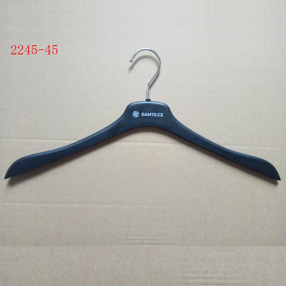 Ecofriendly Space Saving Plastic Male Jacket Clothes Hanger with Logo