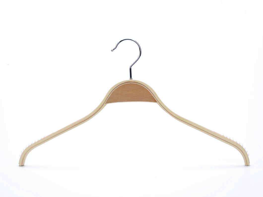 Space Saving Non-Slip Natural Laminated Wooden Shirt, Wooden Dress Hangers
