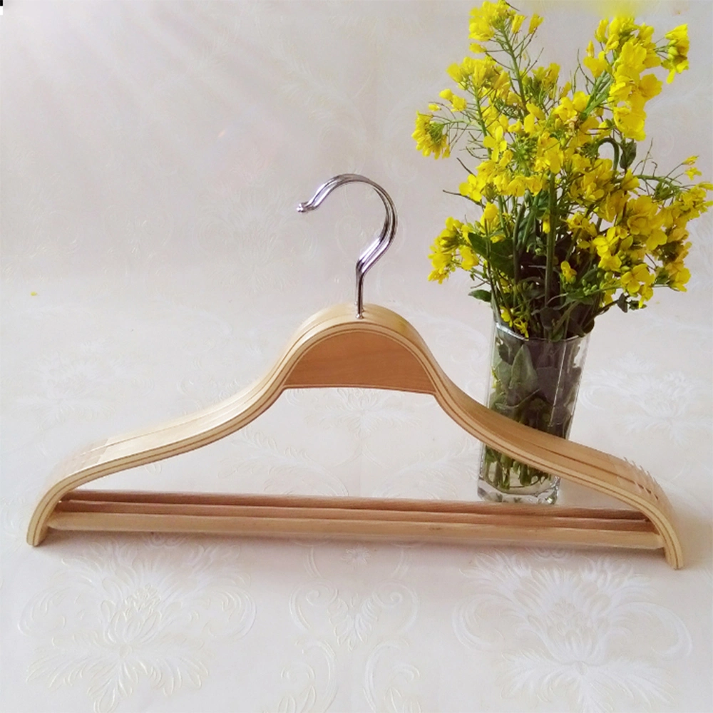 Hot Selling Wooden Top Hanger with Bar, Wooden Coat Hanger