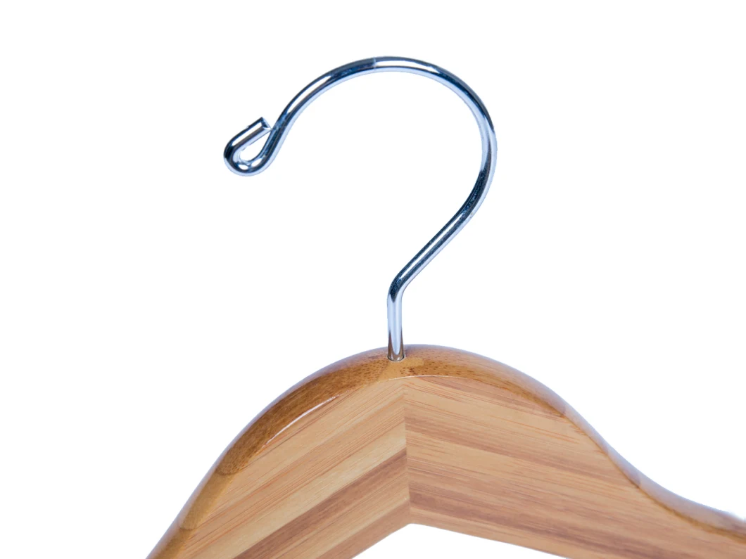 High Quality Space-Saving Flat Bamboo Clothes Hangers 