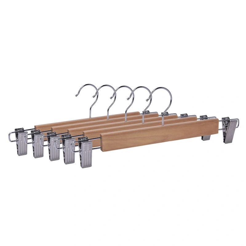 Winsun Hanger Clothes Drying Rack Hanger Kids Trousers Clip Display Wooden Hanger