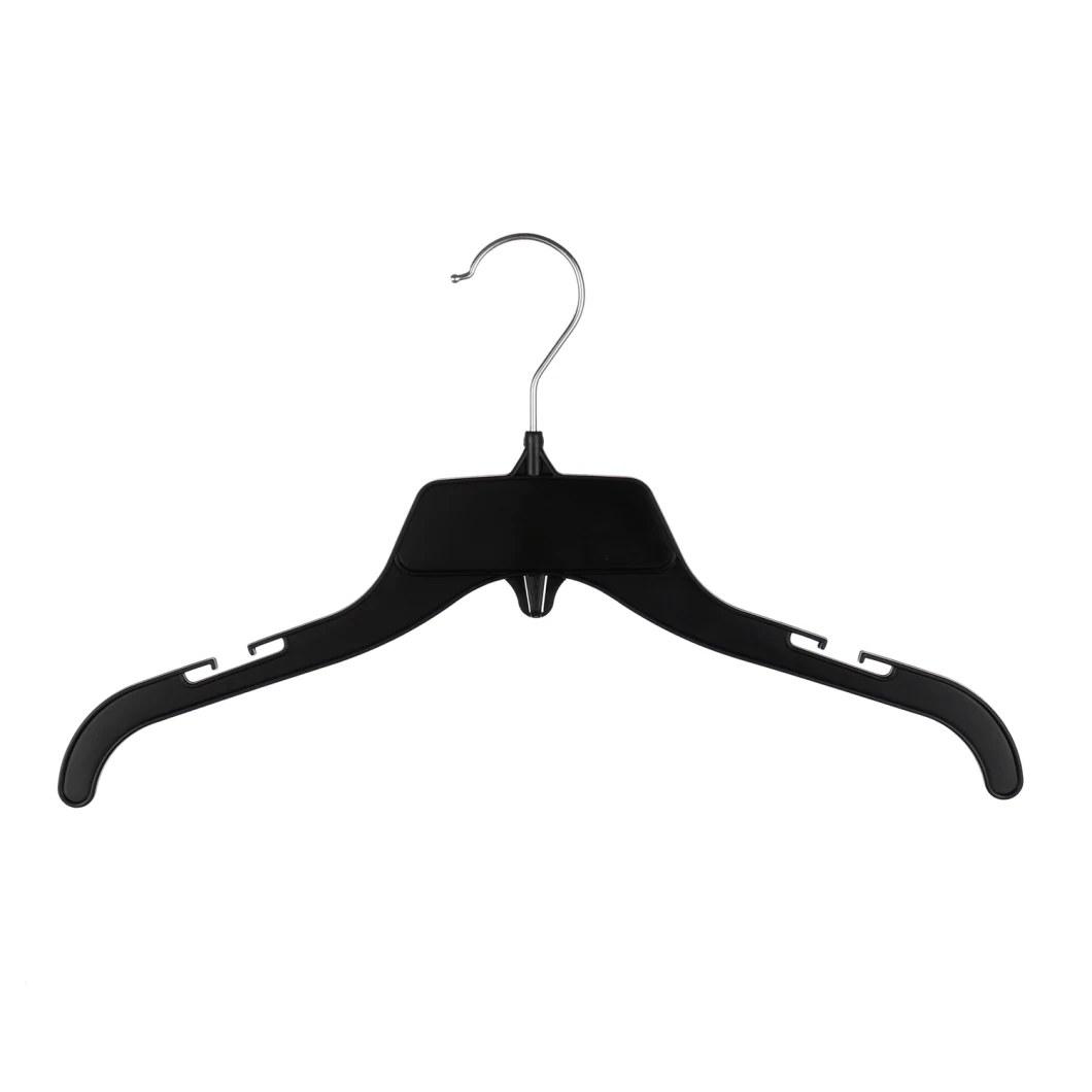 High Quality Cheap Black Custom Plastic Shirts Hangers Blouse Hangers
