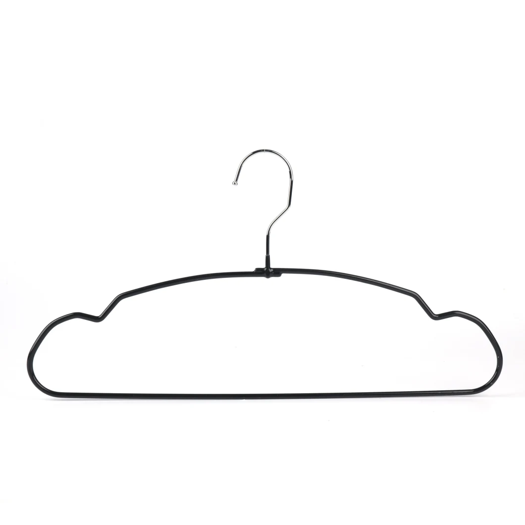 Hot Sale PVC Coated Metal Clothes Wire Hangers Space Saving