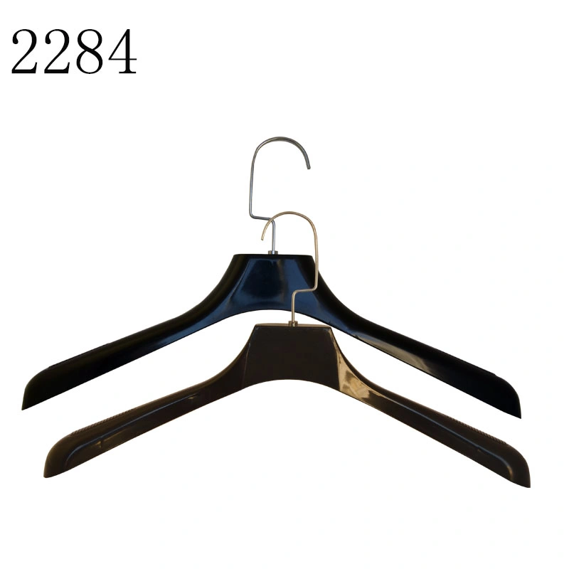 Men's Plastic Black Custom Hanger Rack for Suit and Coat Hanger