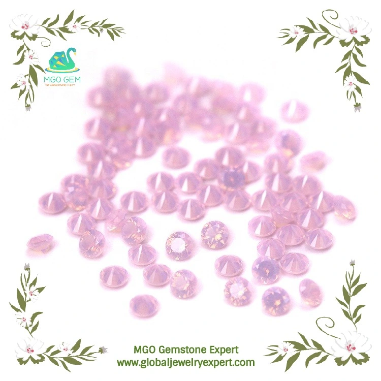 MGO Global Gem Professional Pink Color Round Cut Nano/Nanosital Supplier Wholesaler