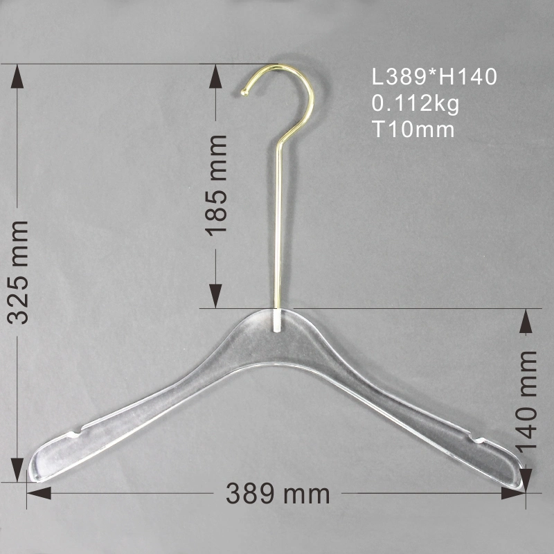 Clear Acrylic Clothes Hangers with Cusotm Logo for Hotel /Garment Stores