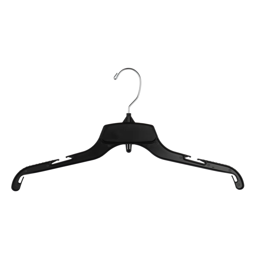 High Quality Cheap Black Custom Plastic Shirts Hangers Blouse Hangers