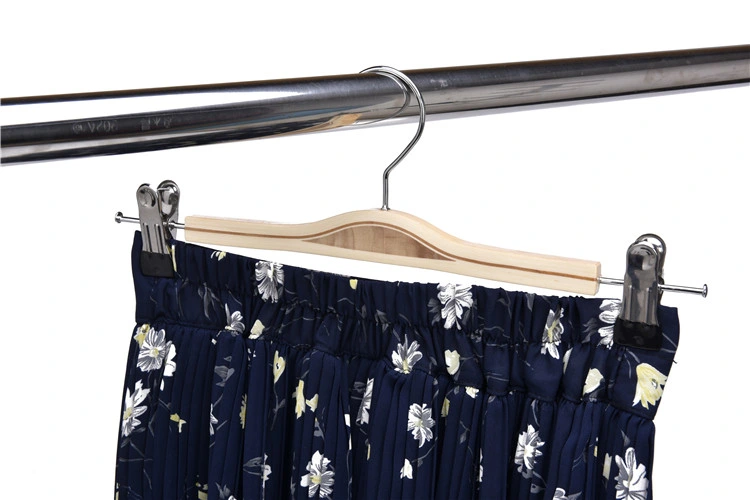 Customized Anti-Slip Laminated Wooden Hangers for Pant and Skirt Rack