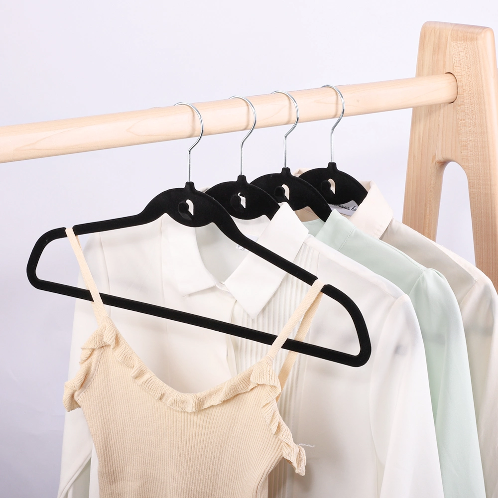 Cascading Velvet Hangers Chrome Swivel Hooks Ultra Thin Non Slip Clothes Coat Suit Hanger (Z1002B-1)