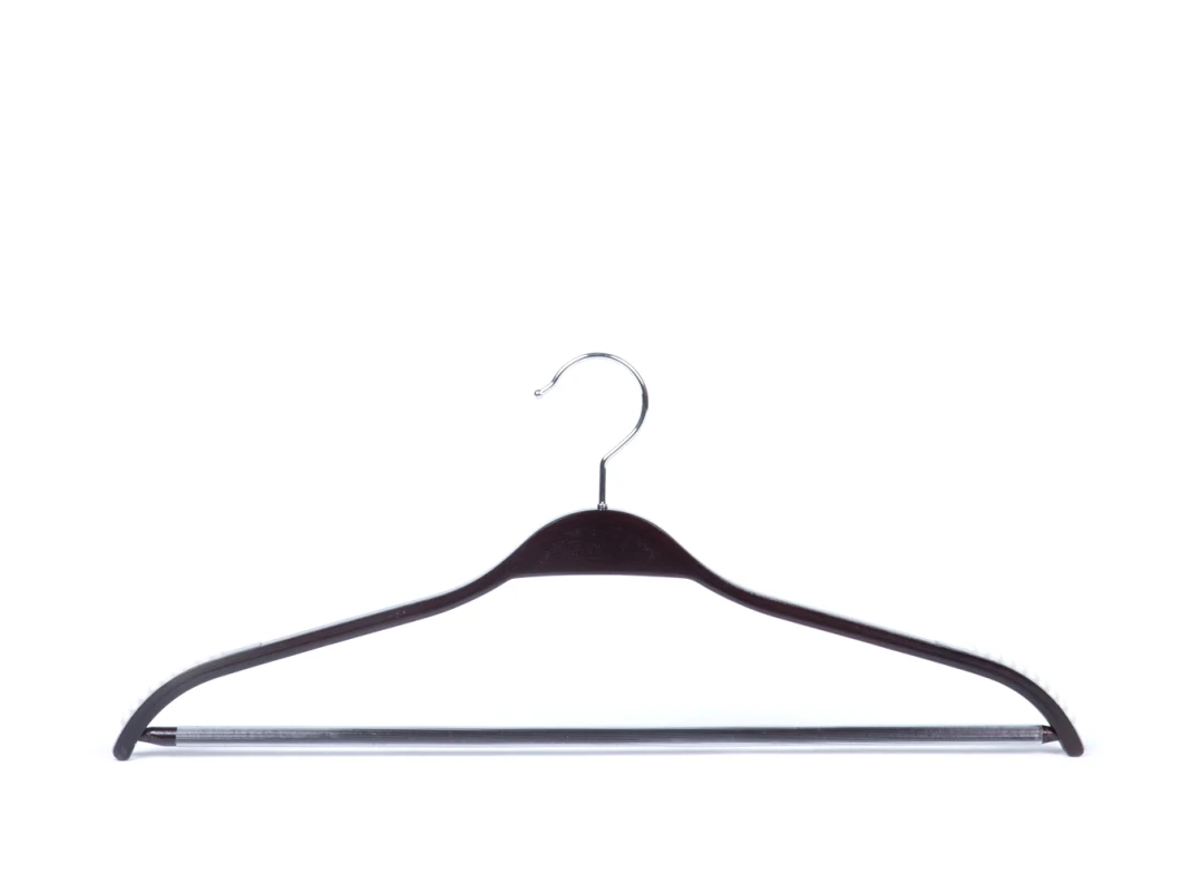 Space Saving Non-Slip Vintage Laminated Shirt Hangers with Round Bar