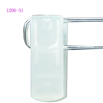 Closet Use White Plastic Hangers Pants Hanger with Metal Hook