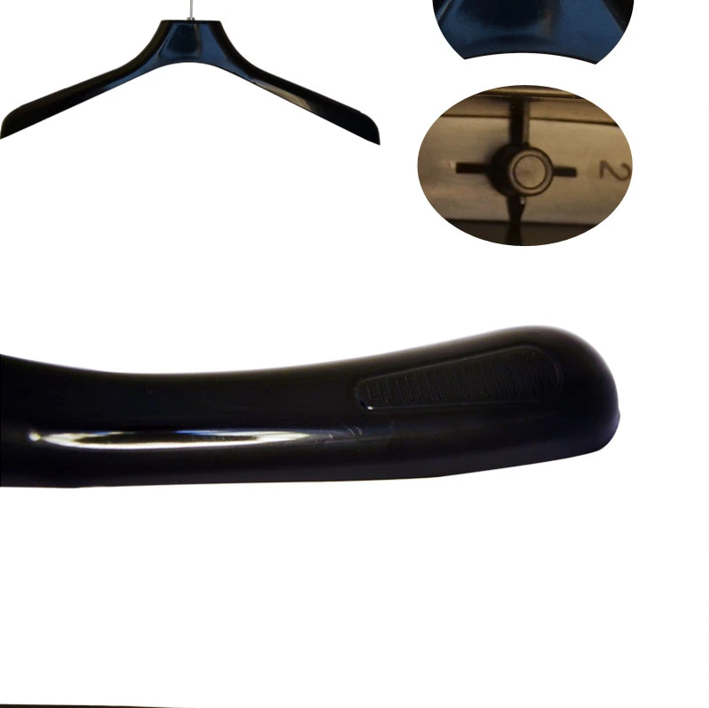 Men's Plastic Black Custom Hanger Rack for Suit and Coat Hanger