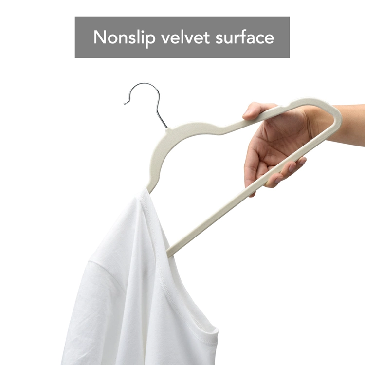 Space Saving 360 Degree Swivel Hook Non-Slip Suit Dress Velvet Clothes Hangers (VH006-1)