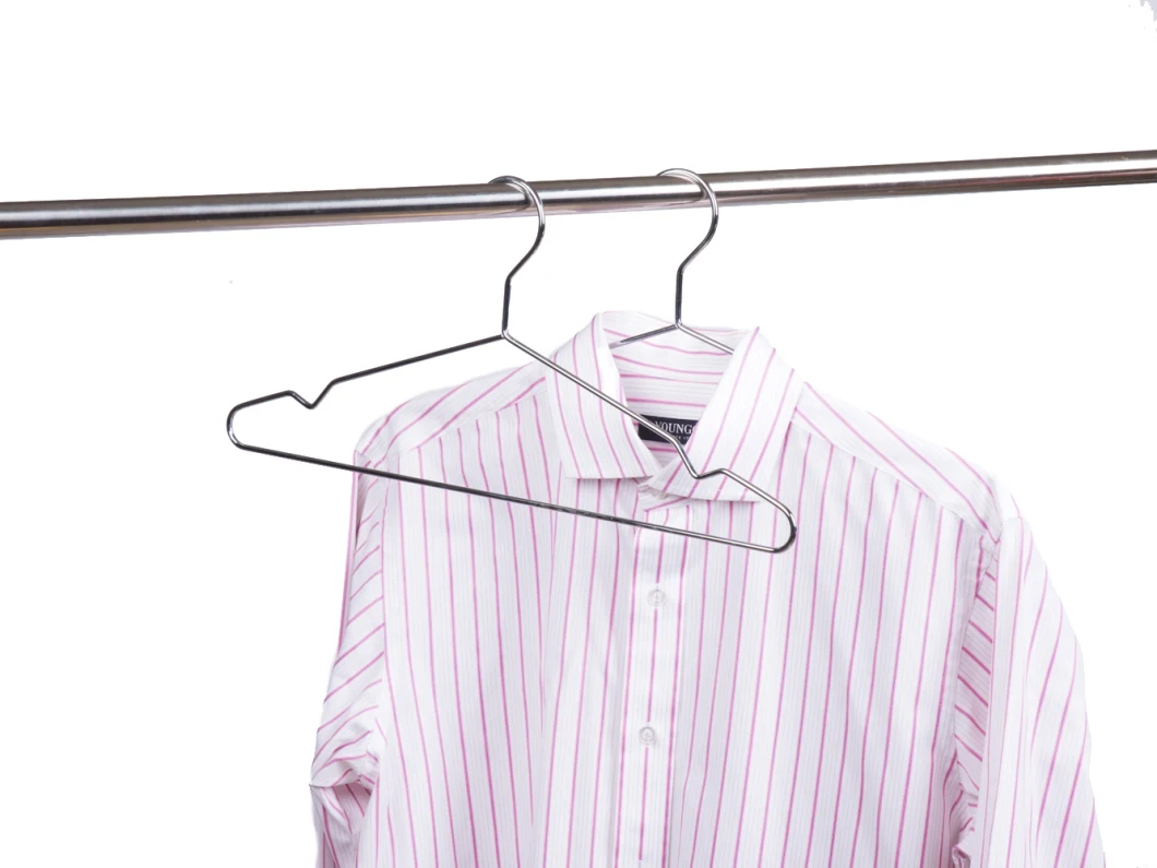 Heavy Duty Metal Top Shirt Jacket Suit Hangers Polished Chrome Hangers