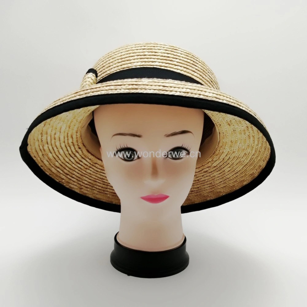 2020 New Style Natural Color Wheat Straw Beach Hat for Women