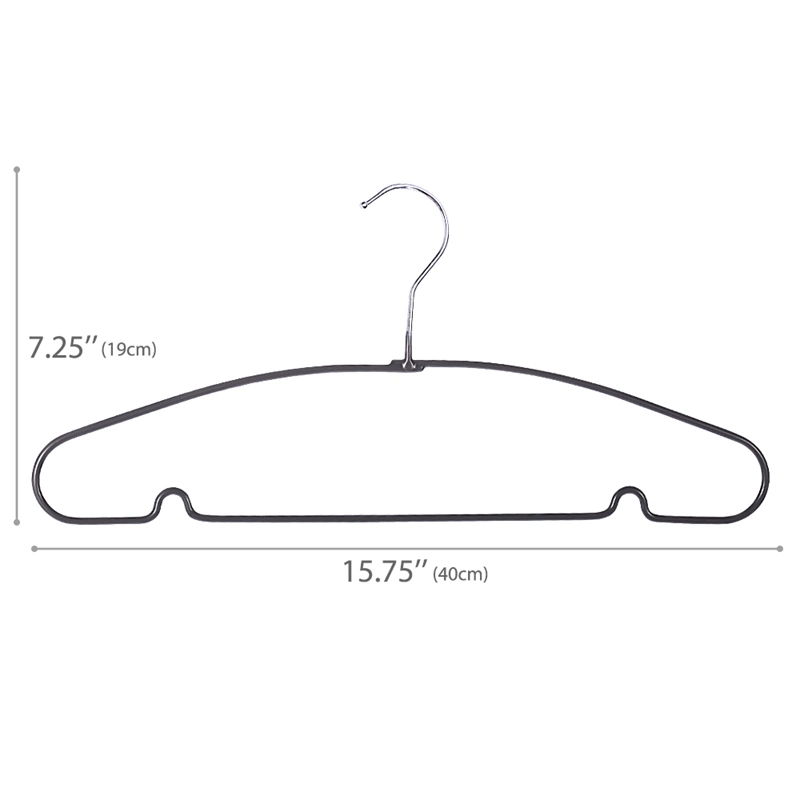 Factory Wholesale Laundry Drying Hanger PVC Coated Wire Metal Clothes Hangers (J1001R-1)
