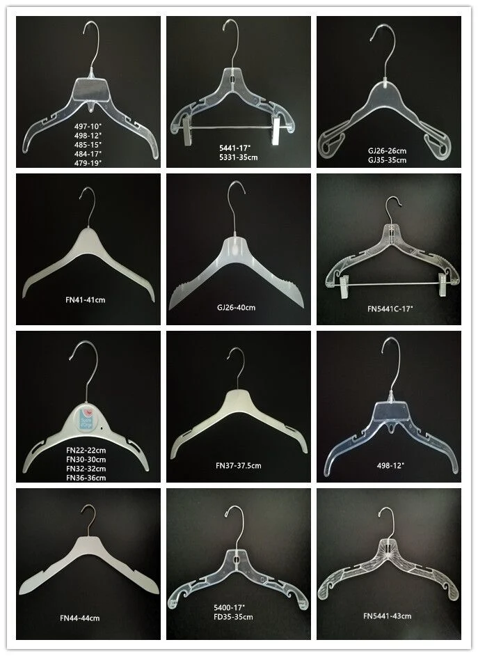 10'' Kids Hangers Plastic Transparent Top Hangers