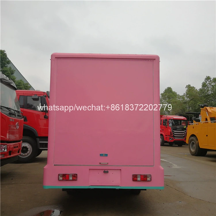 China Supplier Pink Color Food Truck Snacks Machines Cart