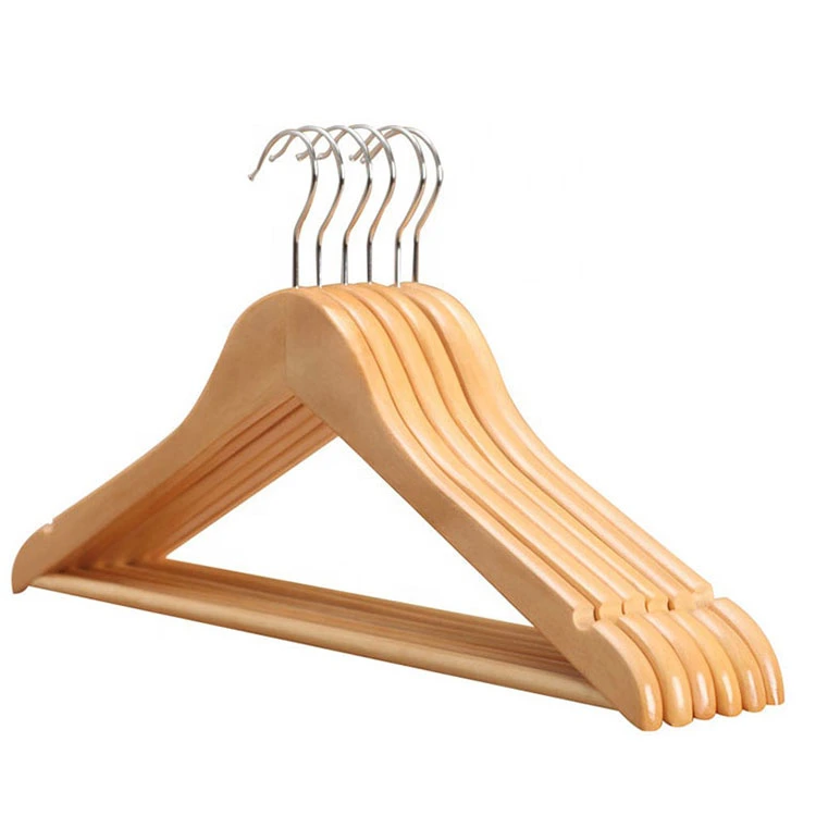 Butler Courtesy Space Saving Laundry Hangers Wholesaler with 360-Degree Rotating Feature Natural Wooden Hangers