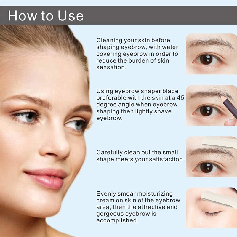 D115 Waste Free Eyebrow Razor Facial Wheat Straw Razor Eco Friendly Razors for Women