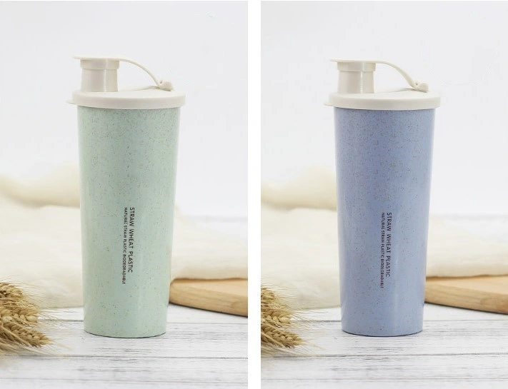 Gym 450ml Portable Leakproof Eco Friendly Healthy Biodegradable Wheat Straw Drinking Water Bottle