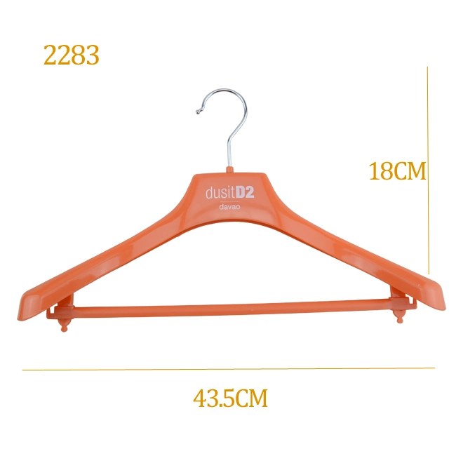 Men Sport Wear Suit Jacket Display Plastic Hanger with Bar