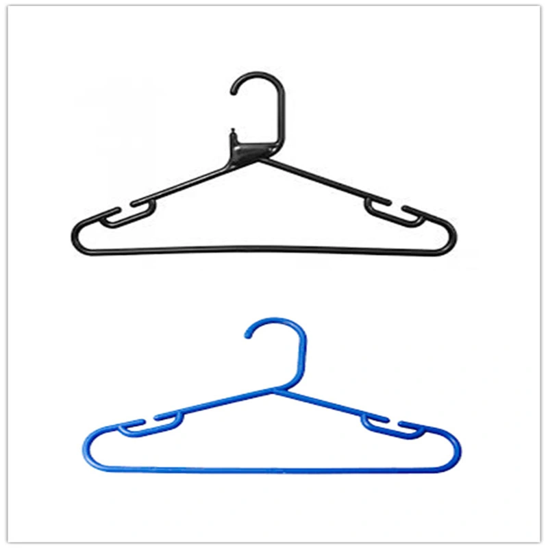 Customize Black Plastic Clothes Hangers with Adjustable Clips Mould