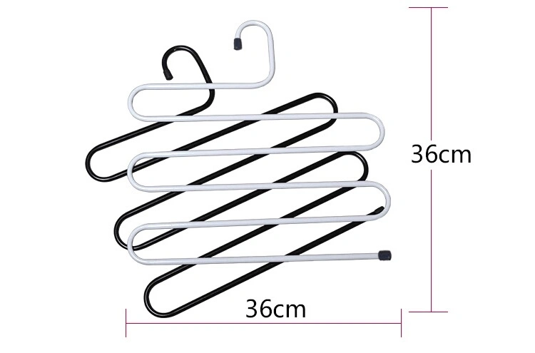 2018 Popular Multi-Functional Iron S Shape Space Saving Non Slip Pants Hangers