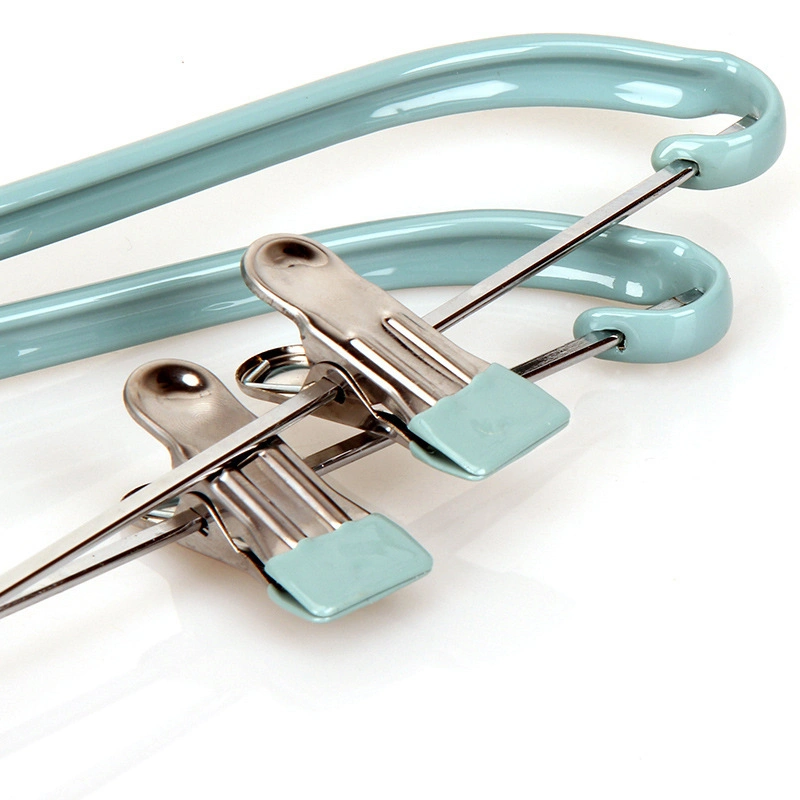 PVC Coated Galvanised Steel Metal Hangers Adult Space Saving Metal & Plastic Coating Clothes Hangers, Laundry Plastic & Metal Hangers