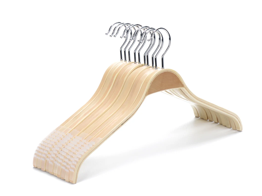 Fashion Non-Slip Design Laminated Wooden Hangers for Shirt Dress