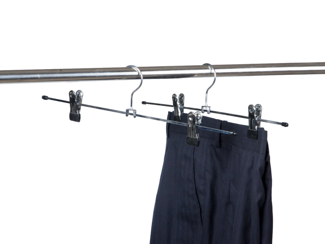 Ultra Thin Space Saving Metal Pants Skirt Hangers Clips Heavy Duty for Trousers Slacks Jeans