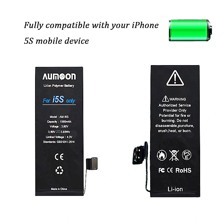 Mobile Phone Spare Parts Factory Replacement for Phone 5s Battery