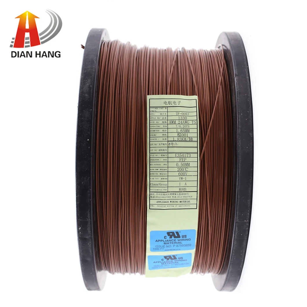 Production of Custom Processing UL1330 20AWG High Temperature Wire Dedicated Temperature Wire Customized Copper Thinned Wire