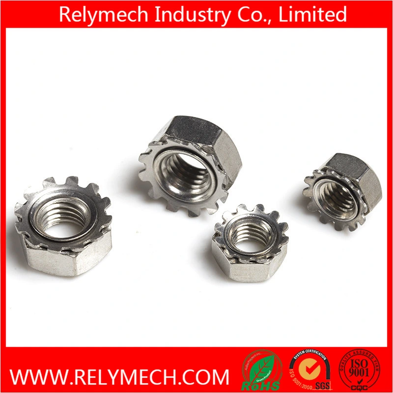 Stainless Steel Hex Kep Nut K-Lock Nut K Nut with External Tooth M4-M10