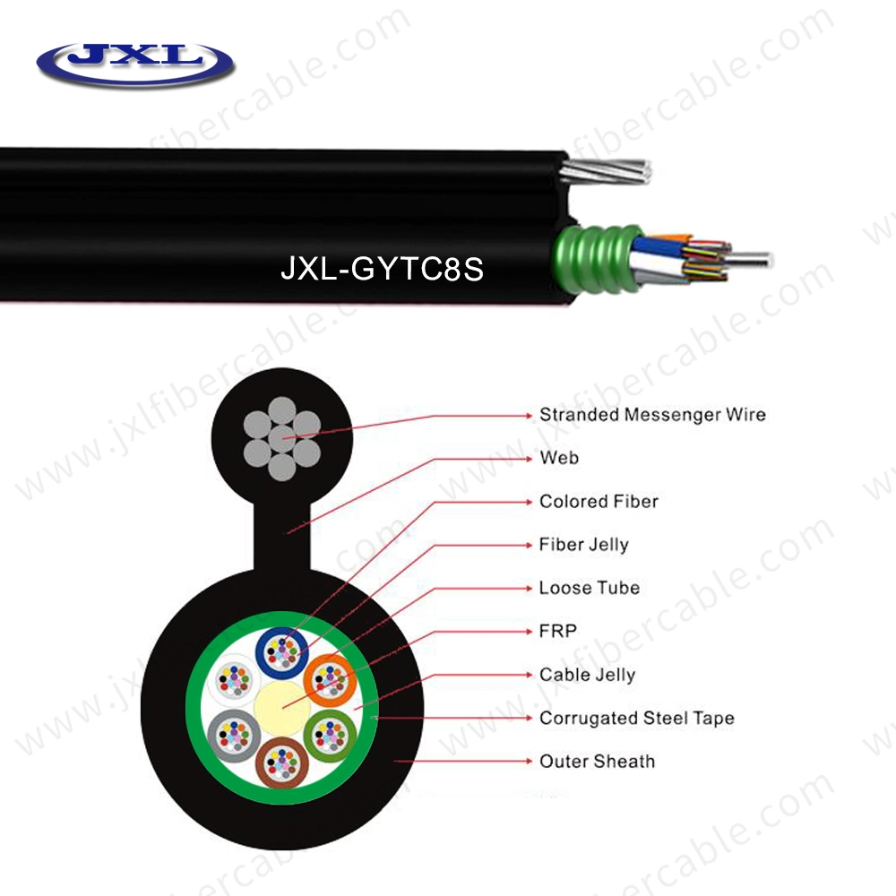 Self-Supporting FTTH Drop Fiber Optic Cable with FRP or Steel Wire Strengthen Communication Fiber