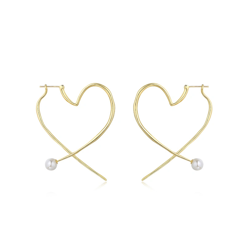 Niche Designer Lasv~Love Contour Pearl Earrings Earrings 2020 New Fashion Accessories