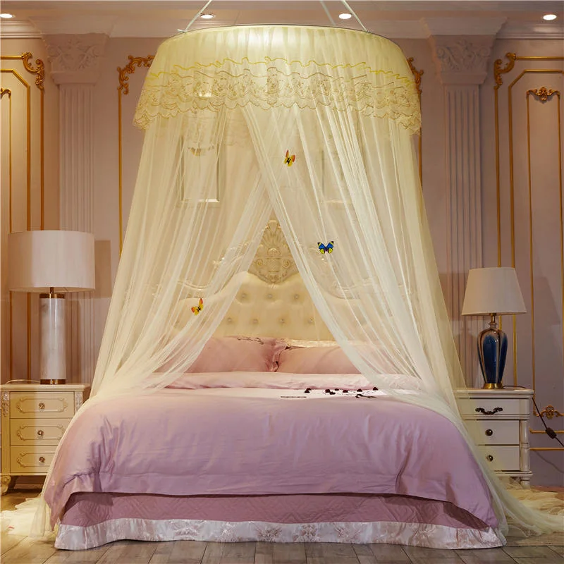 Home Mosquito Net Dreamy Solid Color Flower Decor Bedding Net